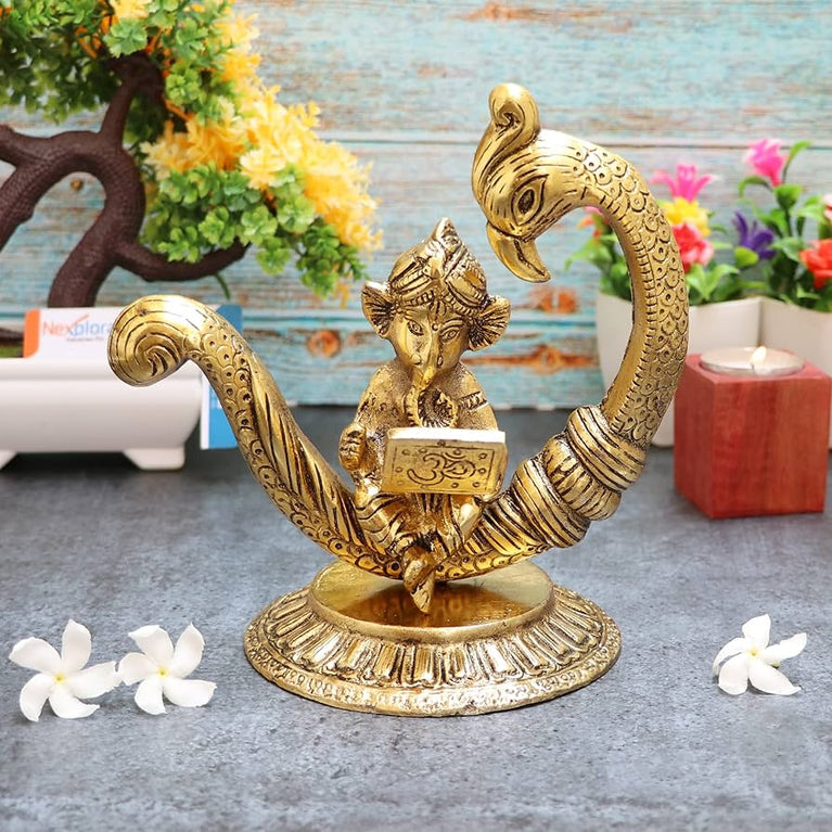 Laptop Ganesh Statue | God Idol | Brass | Ganesha | Modern