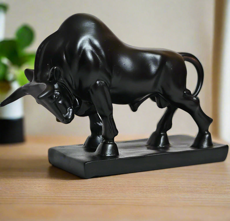 Decoration Items for Home Geometric Bull Resin Sculpture Statue | Table Decor | Home Decor | Polyresin