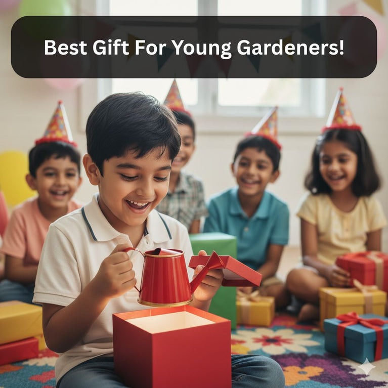 Plants Watering Can | 19 x 10 x 9 cms | 300 ml | Metal, Rust Free | Mini Watering can | Watering can for Kids | Gardening Equipment