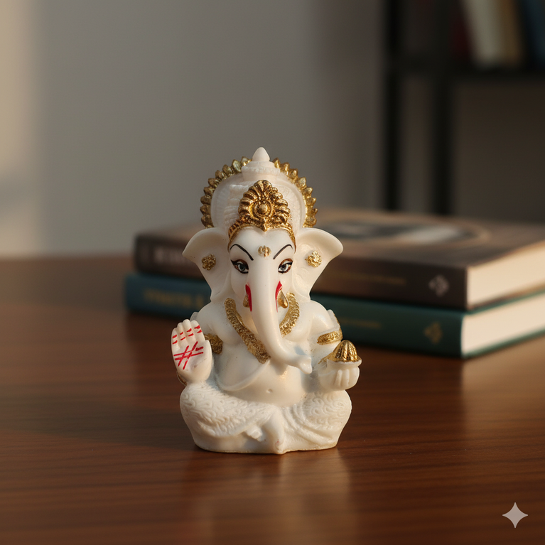 Lord Ganesha | Car Dashboard Ganesha Idol (5 color) | 5 x 3 x 9 cms (L x B x H) | Table Decor | Ganesha Idol for car | Car Decor Figurine