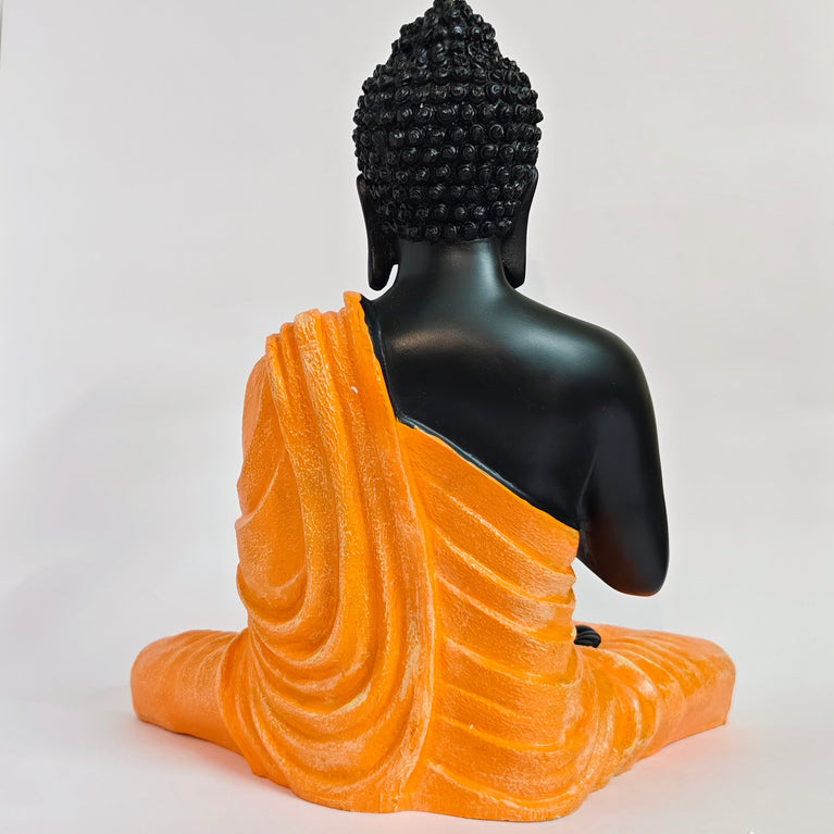 Blessing Buddha Statue | 15 inches | Blue | Teal Blue| Dark Blue| Chocolate | Orange | Light Orange| Blue Gray| Gold | Table Decor