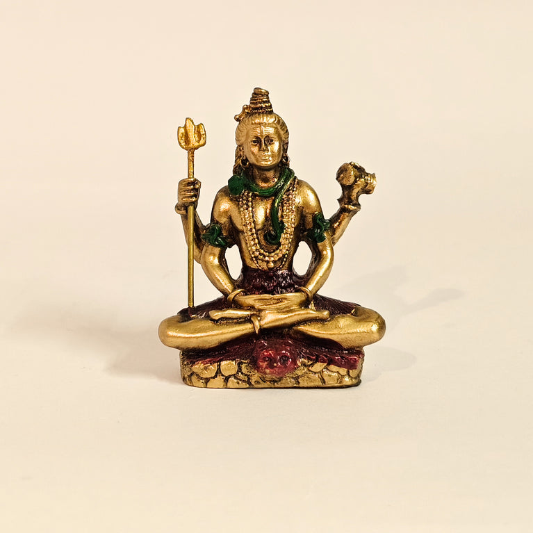 Blessing Adiyogi Shiva | Brass look Shiva| Car Dashboard| Table Decor| God Idol