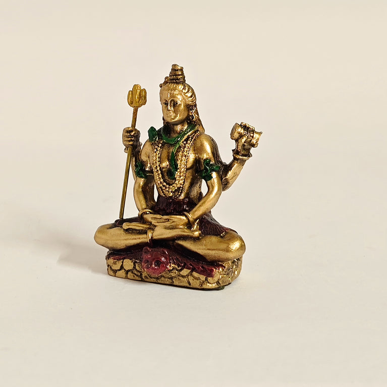 Blessing Adiyogi Shiva | Brass look Shiva| Car Dashboard| Table Decor| God Idol