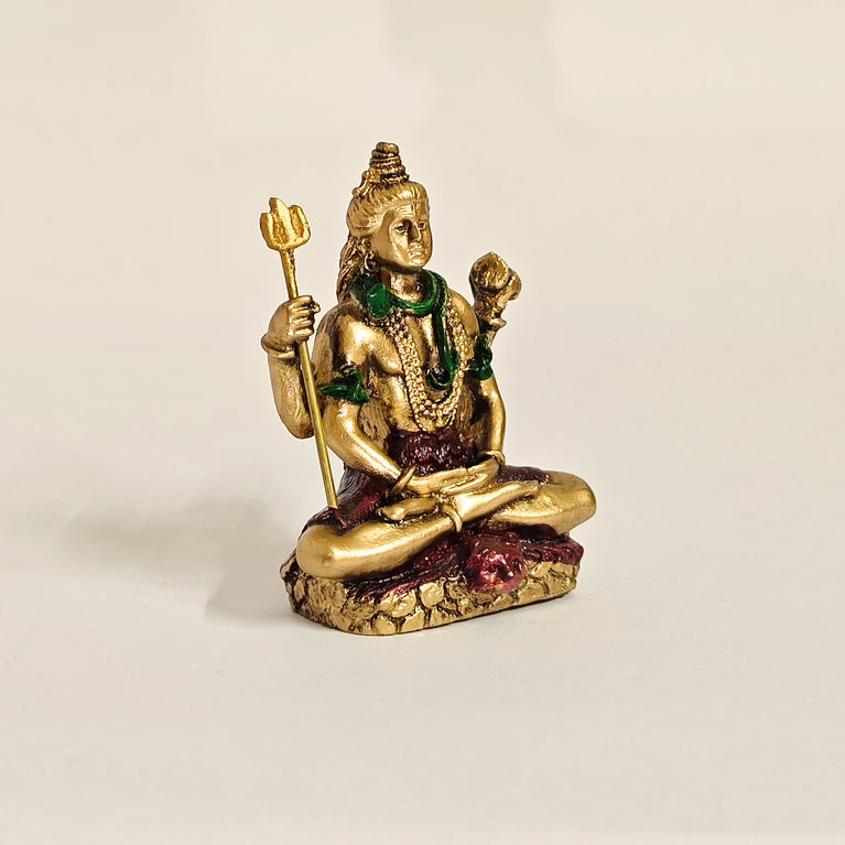 Blessing Adiyogi Shiva | Brass look Shiva| Car Dashboard| Table Decor| God Idol