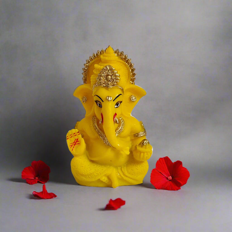 Lord Ganesha | Car Dashboard Ganesha Idol (5 color) | 5 x 3 x 9 cms (L x B x H) | Table Decor | Ganesha Idol for car | Car Decor Figurine