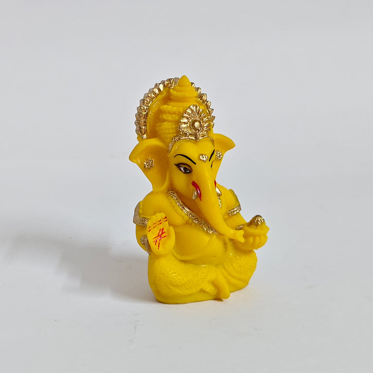 Lord Ganesha | Car Dashboard Ganesha Idol (5 color) | 5 x 3 x 9 cms (L x B x H) | Table Decor | Ganesha Idol for car | Car Decor Figurine