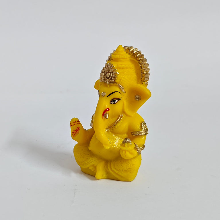 Lord Ganesha | Car Dashboard Ganesha Idol (5 color) | 5 x 3 x 9 cms (L x B x H) | Table Decor | Ganesha Idol for car | Car Decor Figurine