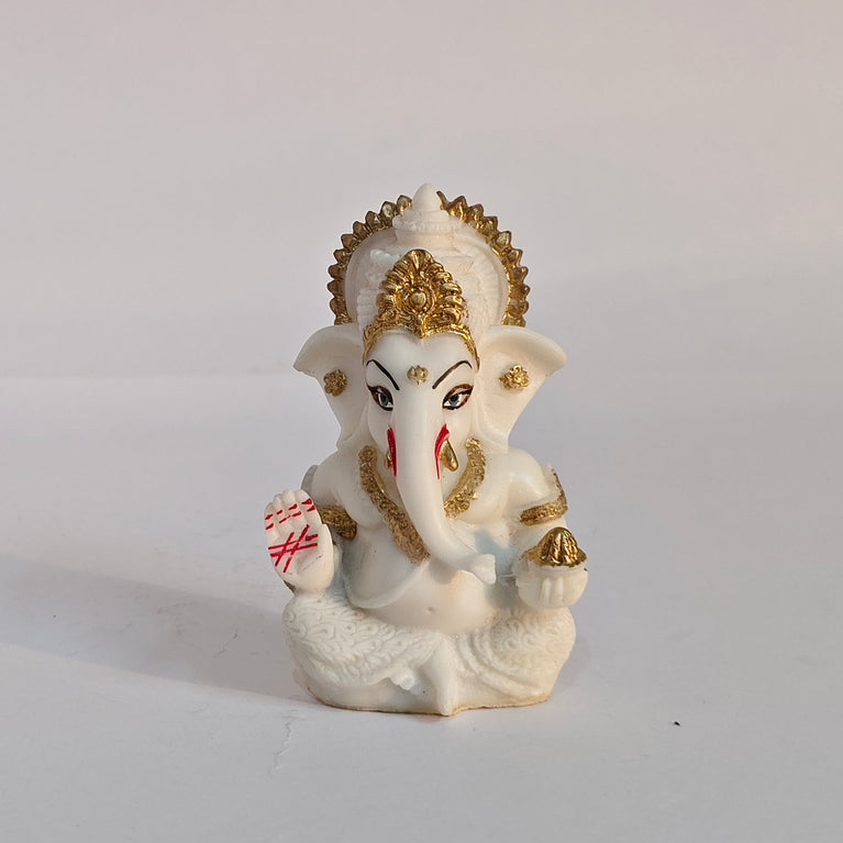 Lord Ganesha | Car Dashboard Ganesha Idol (5 color) | 5 x 3 x 9 cms (L x B x H) | Table Decor | Ganesha Idol for car | Car Decor Figurine