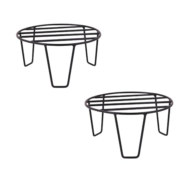 Heavy-Duty Metal Planter Circular Stand for (Set of 2) | Round stand 20 CM | Planter Stand | Garden