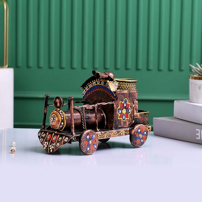 Engine Pen Stand Antique | Table Decor