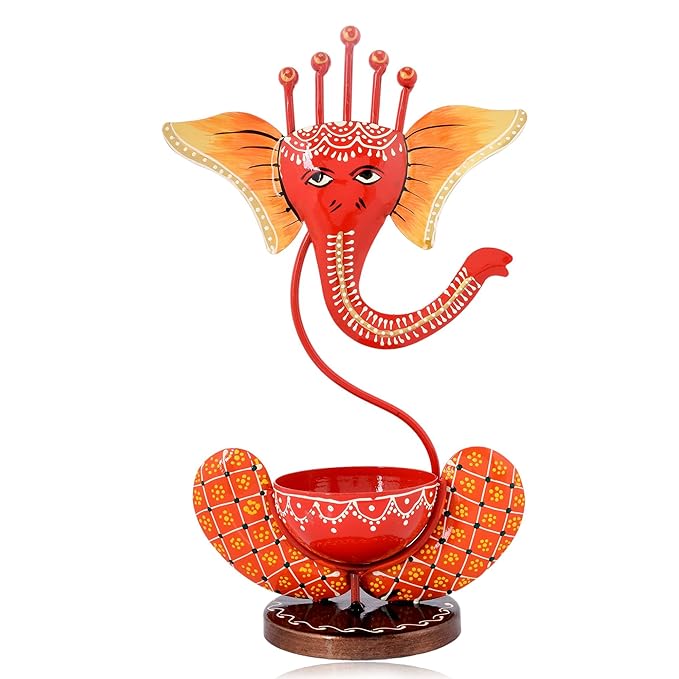 Ganesh T-Lite Orange | Table Decor