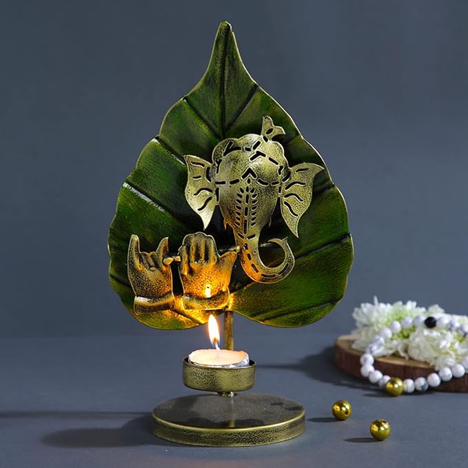 Pan Ganesh Green| Orange| Multicolor | God Idol | Table Decor