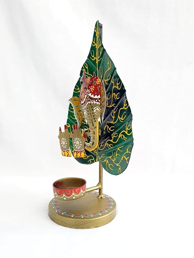 Pan Ganesh Green| Orange| Multicolor | God Idol | Table Decor