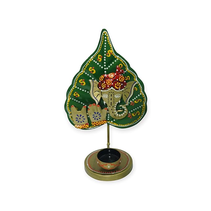 Pan Ganesh Green| Orange| Multicolor | God Idol | Table Decor