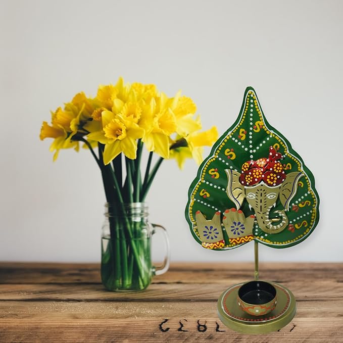 Pan Ganesh Green| Orange| Multicolor | God Idol | Table Decor