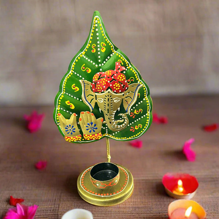 Pan Ganesh Green| Orange| Multicolor | God Idol | Table Decor