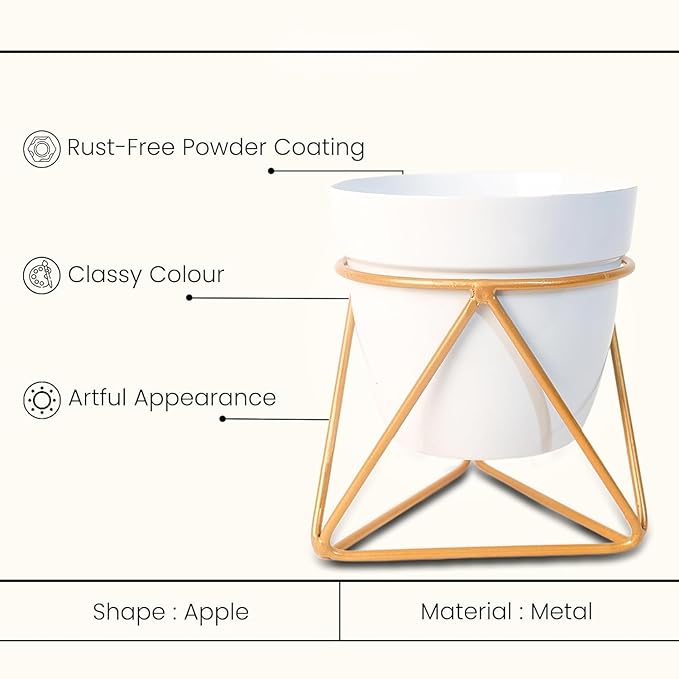 Planter Pot Stand for Outdoor | Planter Stand for Garden | Plant Stand for Home | Gamla Stand for Home | Metal Indoor Pots with Drainage Hole | Set of 1| Gardening | Planter