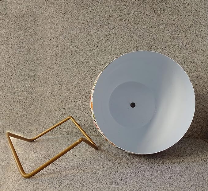 Metal Flower Vase Planter Pot with Stand & Drainage Hole, Pots for Plants, Plant Pots for Home Decoration, Succulent Pot, Indoor Planter Balcony Garden Decor| Gardening| Planter