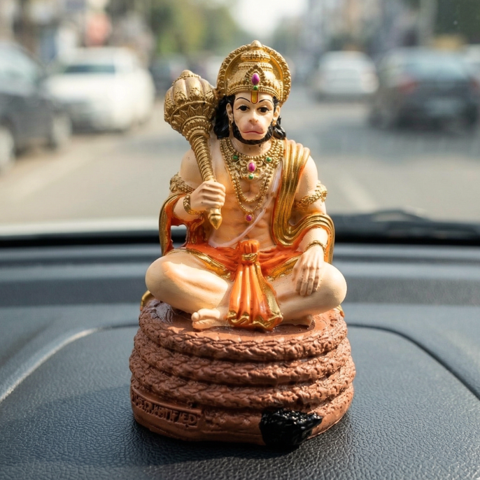 Virajman Hanuman Idol Sitting on Tail | A Symbol of Strength, Wisdom & Divine Confidence