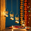 Butterfly hanging tealight candle holder | Diwali Decorative Item | Combo pack | [Pack of 4]