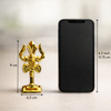 The Craftified Metal Trishul for Car Dashboard & Home Mandir | Compact 9 cm Lord Shiva Trishul Idol | Auspicious Decorative & Spiritual Gift | 4.5 x 2 x 9.5 cms (Gold)