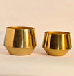 Home Decor Premium Golden Glossy Metal Planter Set | Planter set of 2 | Gardening | Planters