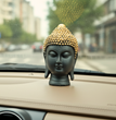 Buddha Meditation Head | Buddha face Golden Statue | Car Dashboard | Decor | Peace