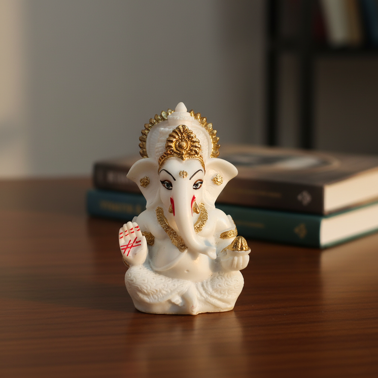 Lord Ganesha | Car Dashboard Ganesha Idol (5 color)  | 5 x 3 x 9 cms (L x B x H) | Table Decor | Ganesha Idol for car | Car Decor Figurine