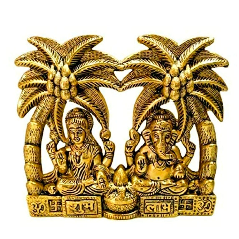Laxmi Ganesh Statue with Khajur Tree | God Idol | Brass | Pooja Item