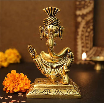Pagdi Ganesh | God Idol | Pooja Item | Brass
