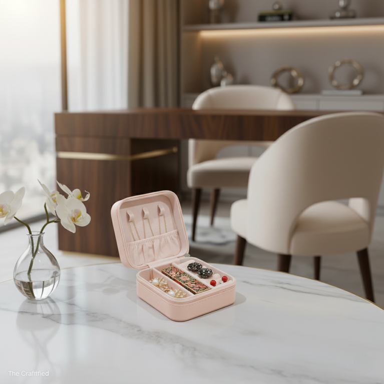 Jewellery Organiser PU Leather | jewellery organisers box | Earrings organisers | Necklace organisers | Portable Jewellery Organizer