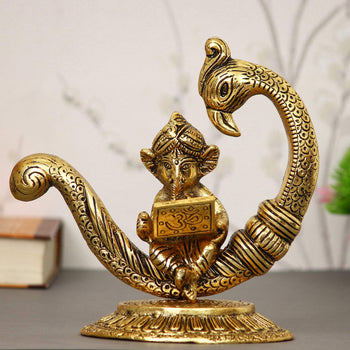 Laptop Ganesh Statue | God Idol | Brass | Ganesha | Modern