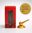 The Craftified Hanuman Gada Golden Metal Showpiece with “Jai Shri Ram” Engraving | Mini Religious Idol for Home Mandir, Office Desk & Car Dashboard | Spiritual Gift (8×4×5 cm)