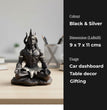 Dhyan Shiva for car Dashboard and Home | 9cms x 7cms x 11cms (LxBxH) | Car Dashboard mahayogi, adiyogi | Housewarming Gift | Car Dashboard Idol | Resin | Table Decor (Black)