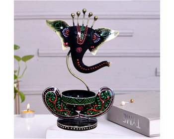 Ganesh T-Lite Black Glossy | Table Decor