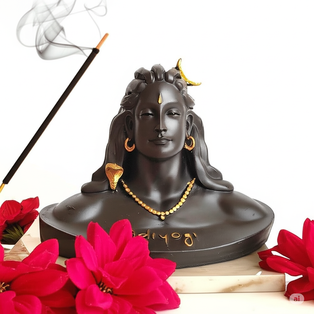 Adiyogi Shiva Statue for Car Dash Board, Pooja & Gift | Table Decor | God Idol | Decor