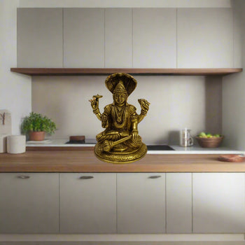 Vishnu Ji | God Idol | Diwali Celebration | Table Decor | Spiritual Decor | Brass Bloom