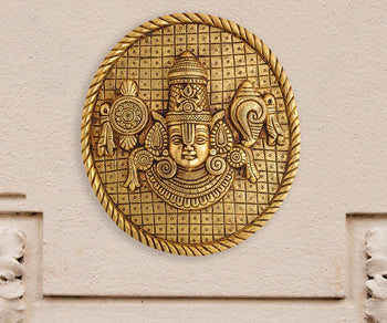 Masterpiece Tirupati Balaji Plate for Wall Hanging for Home Decor | Home Decor | God Idol | Brass | Wall Decor