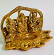Home Orbit Decorated Diya | Lakshmi Ganesha Saraswati (5 Face Diwali Deepak) for Laxmi Pooja | Brass