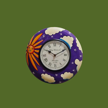 Rajasthani Painted Clock 12" |  Home Decor | Wall Decor | Clocks | Hand Painted Clock