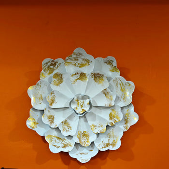 White Metal Flower Wall Decoration | Wall Decor | Artifact | Home Decor