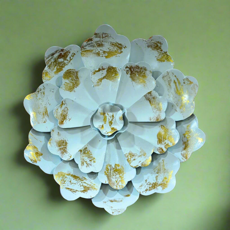 White Metal Flower Wall Decoration | Wall Decor | Artifact | Home Decor