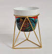 Metal Flower Planter Pot Vase with Stand for Home Décor Living Room Balcony Tabletop Indoor or Outdoor | Gardening | Planter