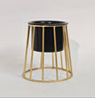Planter with Gold Metal Stand (Black | White) | Small Metal Stands for Table Top Decor | Plant Stands | Gardening | Planter