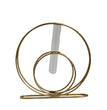 Double Rings Glass Test Tube Flower Vase with Gold Round Metal Stand Flower Vase for Chic Home Decor| Gardening | Planter