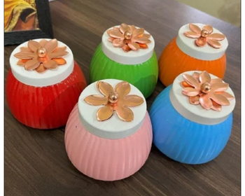 Metal Dry Fruit Box (multi color set of 4)