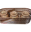 Metal Dry Fruits Jar With Tray