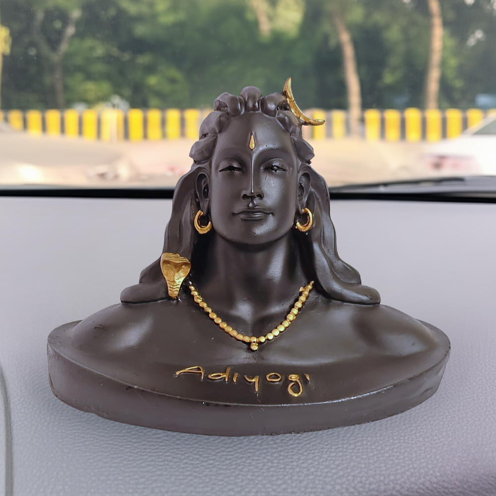 Adiyogi Shiva Statue for Car Dash Board, Pooja & Gift | Table Decor | God Idol | Decor