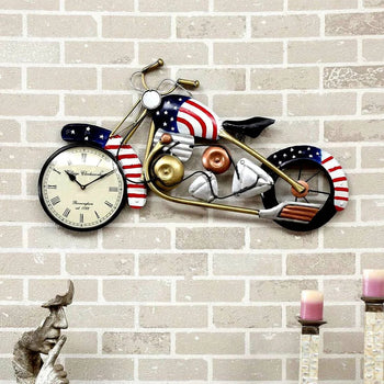 American flag bike | Wall Decor | Metal | Artifact Wall | Wall Clocks