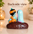 Radha Krishna Resin Idol for Car Dashboard & Home Decor | Handcrafted Mini Murti Showpiece | Spiritual Gift for Diwali, Housewarming & Puja | 10 × 6 × 9 cm